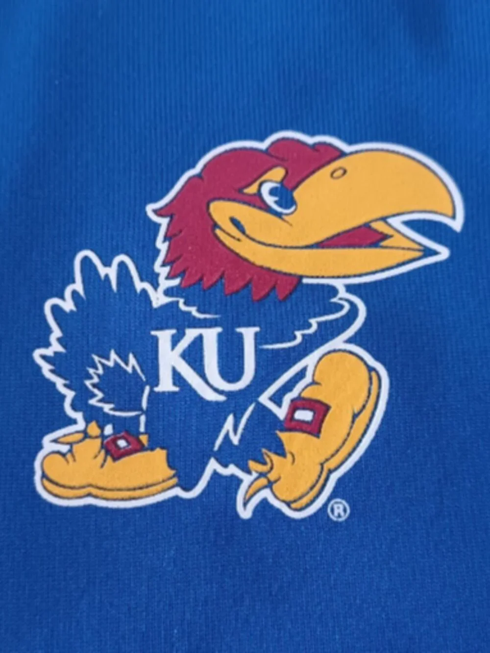 adidas KU Jayhawks  Mens Med Sideline Half Zip Jacket  Blue Gray Colorblock NCAA